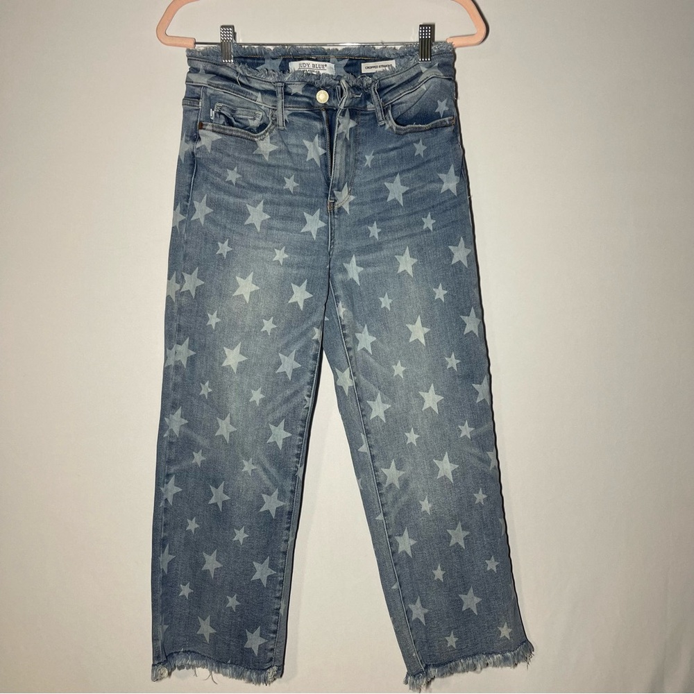Judy Blue Star Patterned Denim Jeans